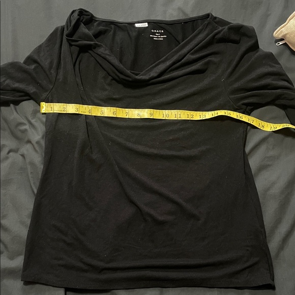 Grace Black 3/4 Sleeve Top - Size L - Picture 5 of 7